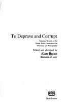 Cover image for 'To deprave and corrupt--'