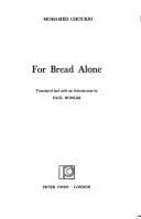 Cover image for For Bread Alone