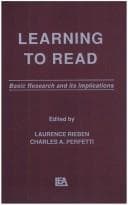 Cover image for Learning To Read