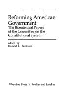 Cover image for Reforming American Government