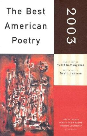 Cover image for The Best American Poetry 2003