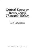 Cover image for Critical essays on Henry David Thoreau's Walden