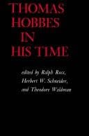 Cover image for Thomas Hobbes in his time
