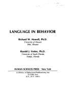 Cover image for Language in behavior