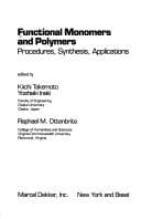 Cover image for Functional Monomers and Polymers