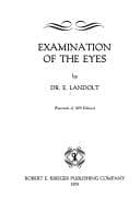 Examination of the eyes