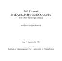 Cover image for Red Grooms Philadelphia Cornucopia and Other Scuipto Pictoramas