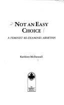 Cover image for Not an easy choice