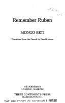 Cover image for Remember Ruben (African Writers Series)