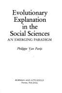 Cover image for Evolutionary explanation in the social sciences