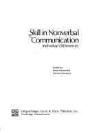 Cover image for Skill in nonverbal communication