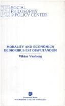 Cover image for Morality and Economics