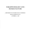 Cover image for Parapsychology and Human Nature