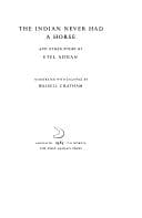 Cover image for The Indian never had a horse and other poems