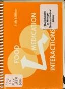 Cover image for 'Food Medication Interactions (11th ed)"