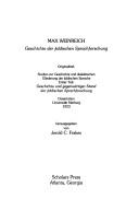 Cover image for Max Weinreich's "Geschichte der jiddischen Sprachforschung