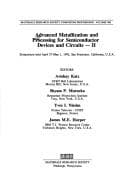 Cover image for Advanced Metallization and Processing for Semiconductor Devices and Circuits-II