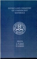 Cover image for Physics and Chemistry of Lumin (Proceedings)