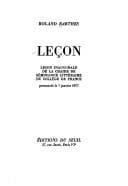 Cover image for Lecon