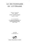 Cover image for Le Dictionnaire du Littéraire