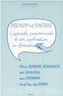Cover image for Pronom et syntaxe
