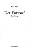 Cover image for Der Entwurf