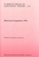 Cover image for Historical Linguistics (Current Issues in Linguistic Theory)