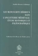 Cover image for Les manuscrits hébreux dans l'Angleterre médievale