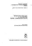 Cover image for Spoleczne poglady o Naczelnym Sadzie Administracyjnym