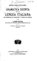 Gramática sucinta de la lengua italiana