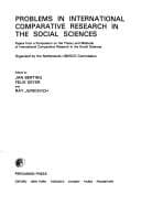 Cover image for Problems in International Comparative Research in the Social Sciences