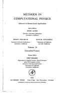 Cover image for Methods in Computational Physics (Methods in computational physics ; v. 16)