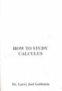 Cover image for How to Study Calculus