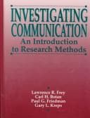 Cover image for Investigating Communication