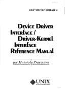 Cover image for Device driver interface/driver-kernel interface reference manual