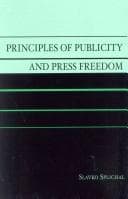 Cover image for Principles of Publicity and Press Freedom