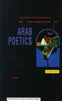 Cover image for Introduction to Arab Poetics