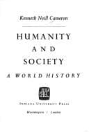 Cover image for Humanity and society;