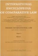 Cover image for International Encyclopedia of Comparative Law