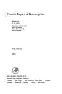 Cover image for Current Topics in Bioenergetics
