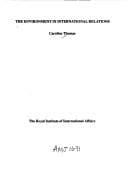 Cover image for The Environment in International Relations