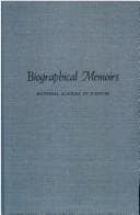 Cover image for Biographical Memoirs
