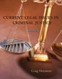 Cover image for Current Legal Issues in Criminal Justice