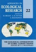 Cover image for Advances in ecological research.
