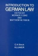Cover image for Introduction to German law