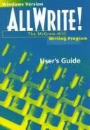 Cover image for Allwrite!: The McGraw-Hill Writing Program : User's Guide 