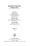 Cover image for Progress in behavior modification
