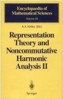 Cover image for Representation theory and noncommutative harmonic analysis II