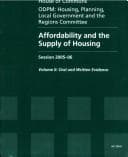 Affordability and the supply of Housing : Session 2005-06, Vol. 2