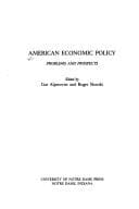Cover image for American economic policy